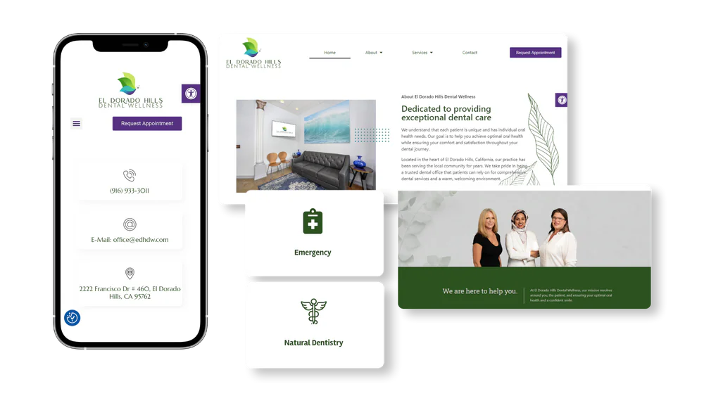 Website design for EDH Dental Wellness