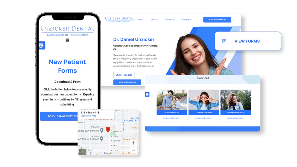 Website design for Unzicker DDS